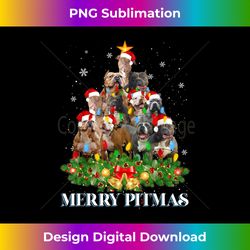 Merry Pitmas Pitbull Dog Ugly Christmas Sweater Tree - Artisanal Sublimation PNG File - Customize with Flair