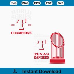 Texas Rangers World Series Champions Signature Roster SVG