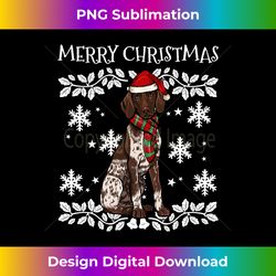 Merry Christmas Ornament German Shorthaired Pointer Xmas Long Sl - Minimalist Sublimation Digital File - Elevate Your Style with Intricate Details