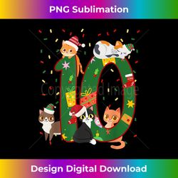 10 Years Old Kids Xmas Cute Cats 10th Birthday Chris - Minimalist Sublimation Digital File - Spark Your Artistic Genius