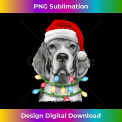 Beagle Santa Christmas Tree Lights Xmas Boys Men Dog Do - Chic Sublimation Digital Download - Elevate Your Style with Intricate Details