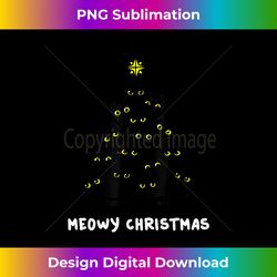 Merry Christmas Meowy Tshirt Funny Meowy Cat Lover - Urban Sublimation PNG Design - Ideal for Imaginative Endeavors