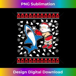 SANTA VS SHARK UGLY CHRISTMAS SWEATER Tank - Bespoke Sublimation Digital File - Reimagine Your Sublimation Pieces