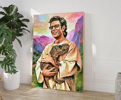Jeff Goldblum Art Print, Life Finds A Way, Jeff Goldblum Painting Art Print, Jeff Goldblum Poster, Jurassic Park Movie P