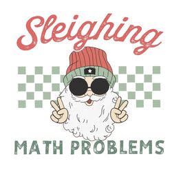 Sleighing Math Problems Png Santa Claus Png Digital File