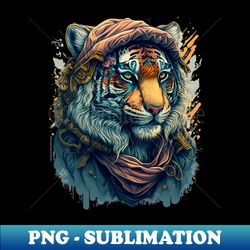 Hipster Tiger - Signature Sublimation PNG File - Perfect for Sublimation Art