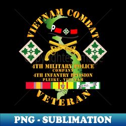 Vietnam Combat Veteran w 4th Military Police Co w 4th Infantry Division - Signature Sublimation PNG File - Instantly Transform Your Sublimation Projects