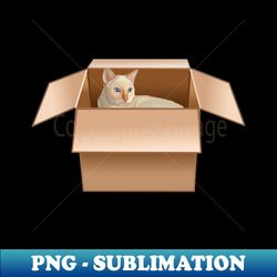 Flame Point Siamese Cat Loves Box - Trendy Sublimation Digital Download - Perfect for Creative Projects
