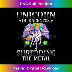 Goth Rock Satan Unicorn For Concerts Festivals Death Metal Long Slee - Innovative PNG Sublimation Design - Challenge Creative Boundaries