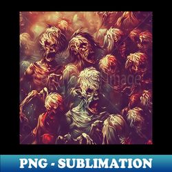 Retro zombies pattern - Instant PNG Sublimation Download - Revolutionize Your Designs