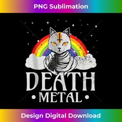 Goth Rock Satan Cat For Concerts Festivals Death Metal Tank - Luxe Sublimation PNG Download - Reimagine Your Sublimation Pieces