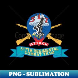 517th Regimental Combat Team RCT - Infantry w Br - Ribbon X 300 - PNG Transparent Digital Download File for Sublimation - Create with Confidence