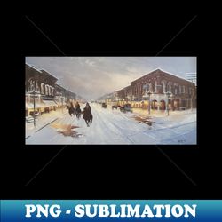downtown emporia oil on canvas - professional sublimation digital download - bold & eye-catching