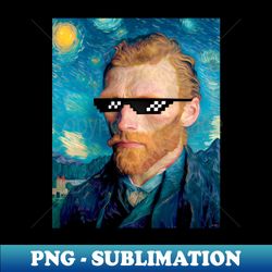 van gogh hyper realistic portrait - PNG Transparent Digital Download File for Sublimation - Perfect for Sublimation Mastery