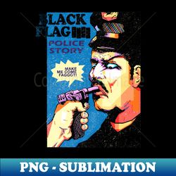 Ink and Anarchy Embrace the Black Flag Punk Aesthetic on Your Shirt - Sublimation-Ready PNG File - Instantly Transform Your Sublimation Projects