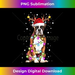 Christmas Dog, Boxer, Dog Lover, Men Women Kids, Dogs, Xmas Tank - Sleek Sublimation PNG Download - Rapidly Innovate Your Artistic Vision