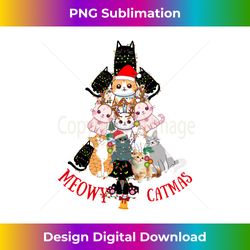 Merry Catmas Funny Cat Mom Cat Dad Christmas Cat Long Slee - Eco-Friendly Sublimation PNG Download - Pioneer New Aesthetic Frontiers
