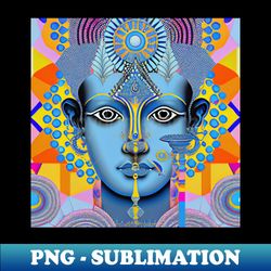 Trippy Lord Krishna Op Art - Special Edition Sublimation PNG File - Transform Your Sublimation Creations