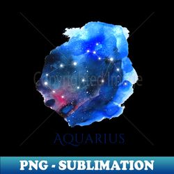 Aquarius Zodiac Sign - Watercolor Star Constellation - Premium PNG Sublimation File - Transform Your Sublimation Creations