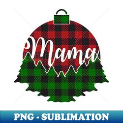 Matching Christmas Pajama Gift Red Plaid Mama Bear - PNG Sublimation Digital Download - Vibrant and Eye-Catching Typography