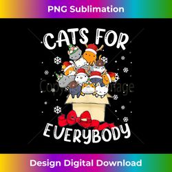 cats for everybody cat christmas xmas box cat lovers women tank - edgy sublimation digital file - enhance your art with a dash of spice