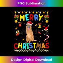 merry christmas german shepherd santa hat lights xmas funny long sl - sleek sublimation png download - elevate your style with intricate details