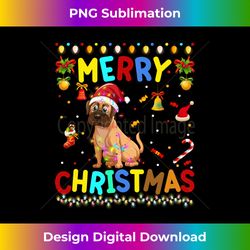 Merry Christmas Boxer Santa Hat Lights Xmas Funny Long Sl - Sublimation-Optimized PNG File - Crafted for Sublimation Excellence
