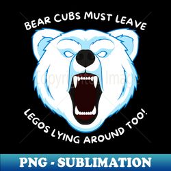 Funny Growling Bear - High-Resolution PNG Sublimation File - Perfect for Personalization