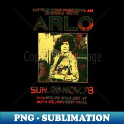 Arlo Guthrie - Vintage Sublimation PNG Download - Vibrant and Eye-Catching Typography