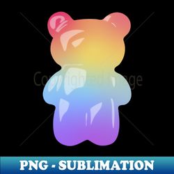 pastel rainbow gummy bear candy - special edition sublimation png file - unleash your inner rebellion