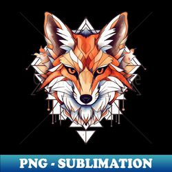 Neo Traditional Fox - PNG Transparent Sublimation Design - Stunning Sublimation Graphics