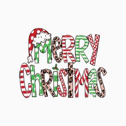 Retro Merry Christmas Santa Claus Hat SVG Graphic File