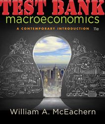 TEST BANK for Macroeconomics: A Contemporary Introduction 11th Edition by McEachern William. ISBN 9781305887589.