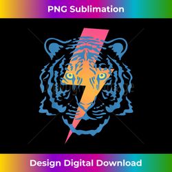 Vintage Tiger Bolt Of Lightning Chinese New Year Of Tig - Crafted Sublimation Digital Download - Ideal for Imaginative Endeavors