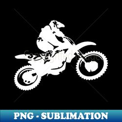 Motor X White Silhouette Dirt Bike - PNG Sublimation Digital Download - Instantly Transform Your Sublimation Projects