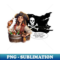 Pirate Bucket List - Stylish Sublimation Digital Download - Bring Your Designs to Life
