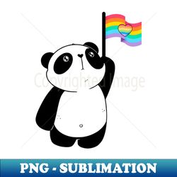 Rainbow Flag Panda - Digital Sublimation Download File - Stunning Sublimation Graphics