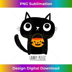 cute gothic black cat pumpkin candy please halloween cos - eco-friendly sublimation png download - channel your creative rebel