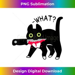 Cat What Murderous Tuxedo Cat With Knife Halloween Cos - Sophisticated PNG Sublimation File - Enhance Your Art with a Dash of Spice