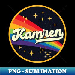 Kamren  Rainbow In Space Vintage Style - PNG Transparent Sublimation File - Revolutionize Your Designs