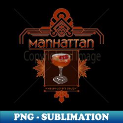 retro manhattan cocktail illustration - premium png sublimation file - perfect for sublimation mastery