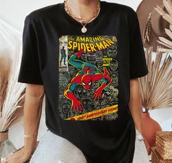 Marvel SpiderMan Comic Book Anniversary Graphic TShirt, Marvel Avengers,Disneyland Vacation Trip Gift Shirt, Disney Fami