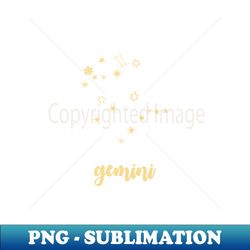 Gemini zodiac - Decorative Sublimation PNG File - Create with Confidence