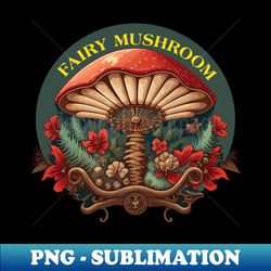 Vintage Fairy Mushroom Christmas - Professional Sublimation Digital Download - Bring Your Designs to Life
