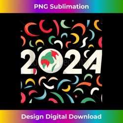 Happy New Year 2024 Hello 2024 Funny Party Family Christmas Tank Top - Urban Sublimation PNG Design - Customize with Flair