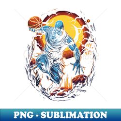 zombie basketball player dunker tee halloween - sublimation-ready png file - add a festive touch to every day