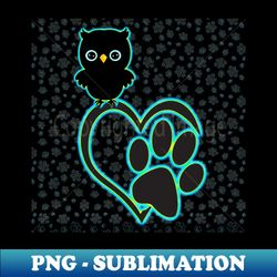 A Cat  And Owl Pattern - Modern Sublimation PNG File - Unlock Vibrant Sublimation Designs