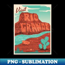 Rio Grande Travel Poster - Trendy Sublimation Digital Download - Spice Up Your Sublimation Projects
