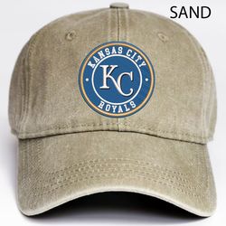 MLB Kansas City Royals Embroidered Distressed Hat, MLB Royals Embroidered Hat, MLB Football Team Vintage Hat