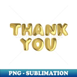 thank you gold balloons - retro png sublimation digital download - revolutionize your designs